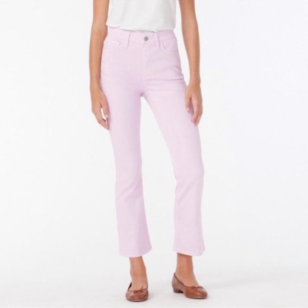 J. Crew 9” Billie Garment Dyed Demi Boot Crop Pant 24 Lavender Purple‎